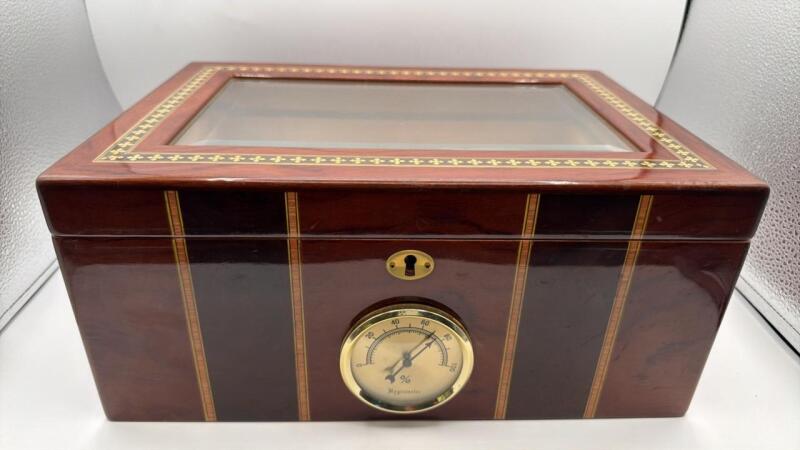Wood and glass humidor