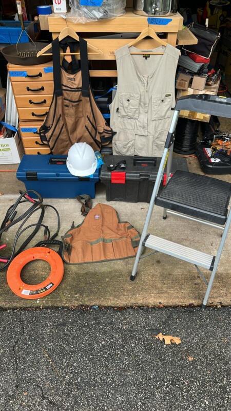 Tool Boxes, Step Stool, Tool Aprons & More