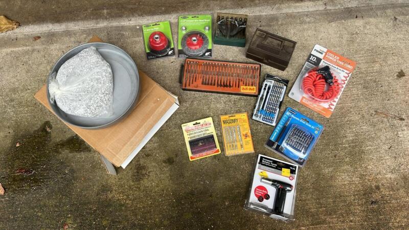 Sanding Discs, Drill Bit Set, Punching Tools, Butane Torch & More