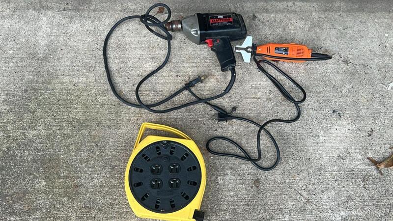 Craftsman Drill, Power Care Mini Grinder & MultiPlug Reel