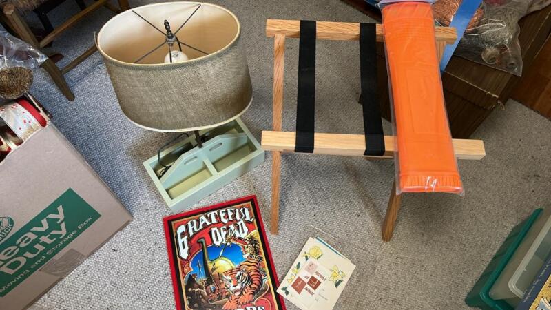 Lamp, Luggage Holder, Model Mat & Grateful Dead Art